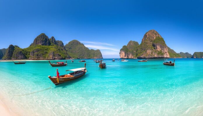 Tayland Tatil Rehberi - Phi Phi Adası'nın turkuaz suları ve kireçtaşı kayalıkları