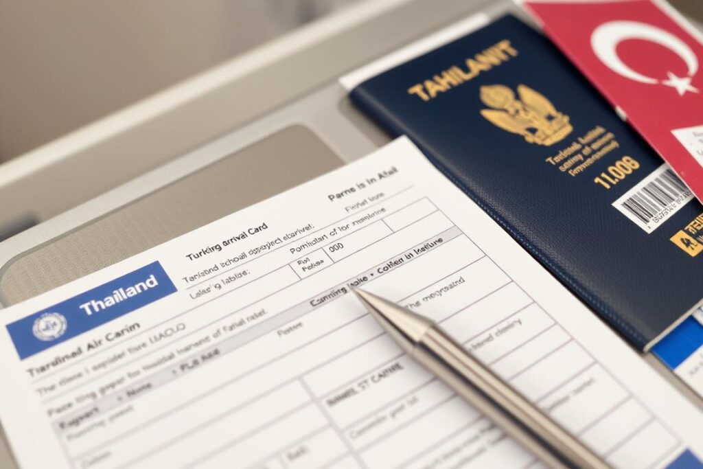 Tayland giriş kartı ve pasaport Tayland giriş kartı ve pasaport