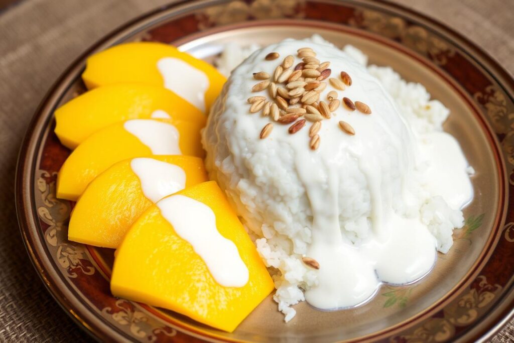Tayland'ın meşhur tatlısı Mango Sticky Rice Tayland'ın meşhur tatlısı Mango Sticky Rice